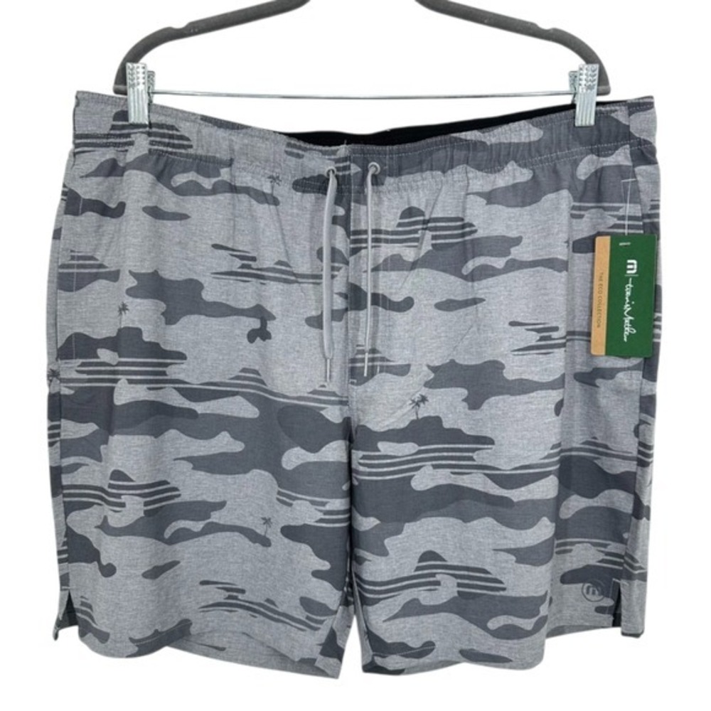 Travis Mathew‎ Men's 2XL Heather Grey Camo Performance Shorts Eco Collection NWT